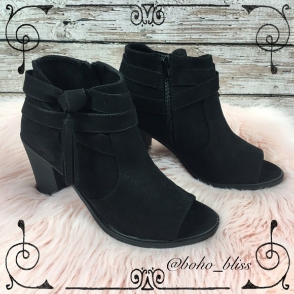 rampage peep toe booties